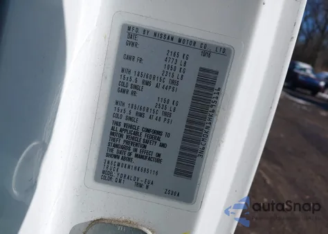 2017 Nissan Nv200 S z USA, uszkodzony, nr VIN 3N6CM0KN1HK695116